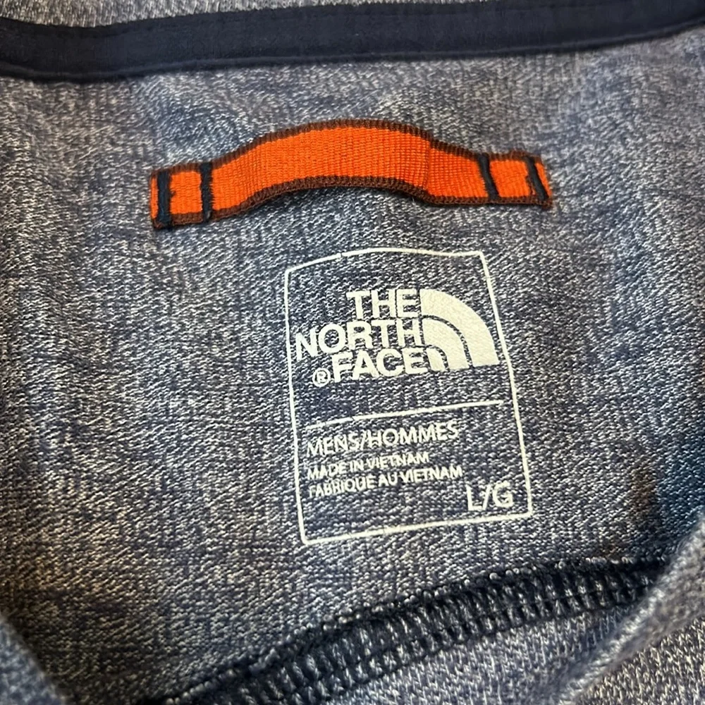 THE NORTH FACE L long sleeve shirt in blue and orange, great preloved condition